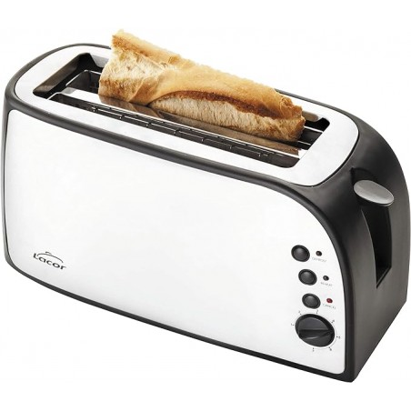 Long slot toaster, double slot, 1500W power, made of stainless steel