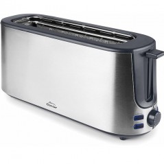 Torradeira de fenda longa, potência de 1000 W, feita de aço inoxidável