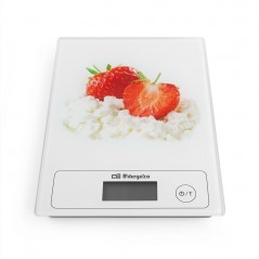 Orbegozo elektronisches Küchengewicht. LCD Bildschirm. Berechne das Volumen von Milch und Wasser. maximale Kapazität : 5 kg