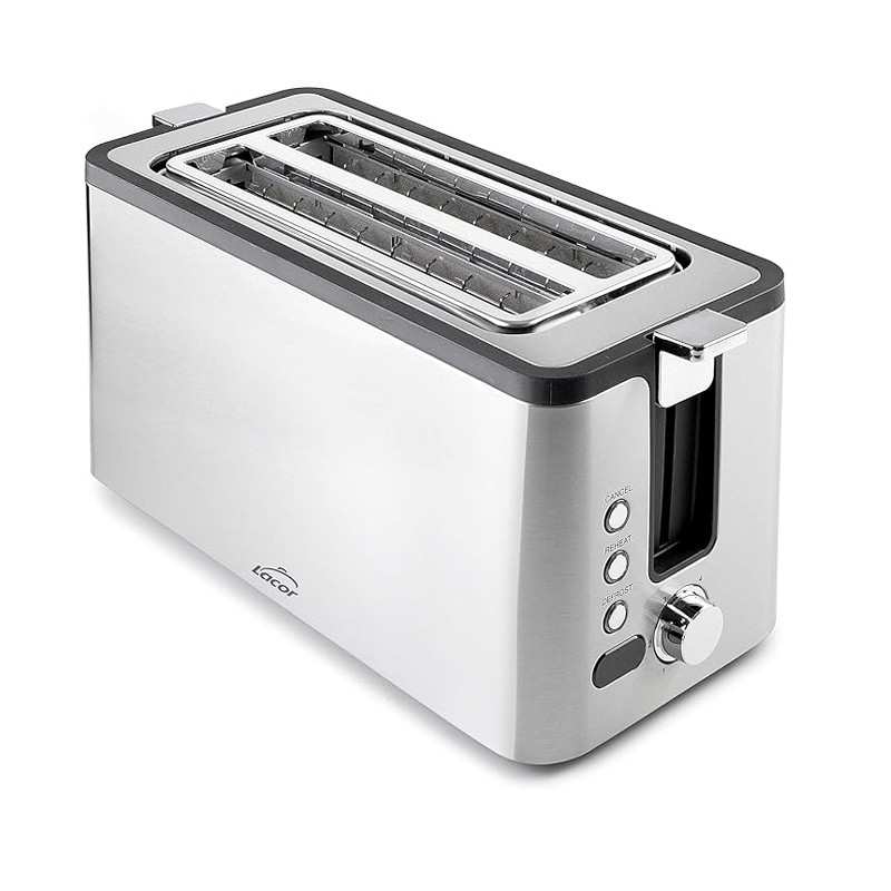 Edelstahl-Toaster (2 breite Schlitze, 3,8 x 25 cm)