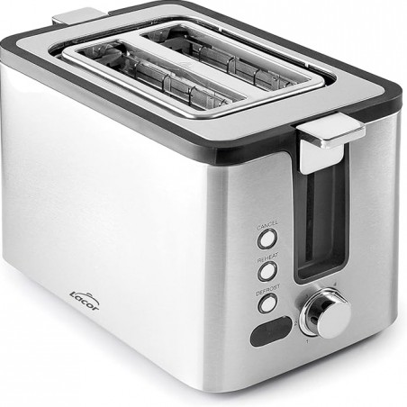 Toaster made of stainless steel, 2 wide slots, Slot measurements 3.8x14 cm