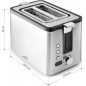 Lacor 850W Bread Toaster | 2-Slice Wide Toaster (38mm x 25cm) | 6 Browning Levels | Toaster with Timer Lacor 850W Bread Toaster | 2-Slice Wide Toaster (38mm x 25cm) | 6 Browning Levels | Toaster with Timer