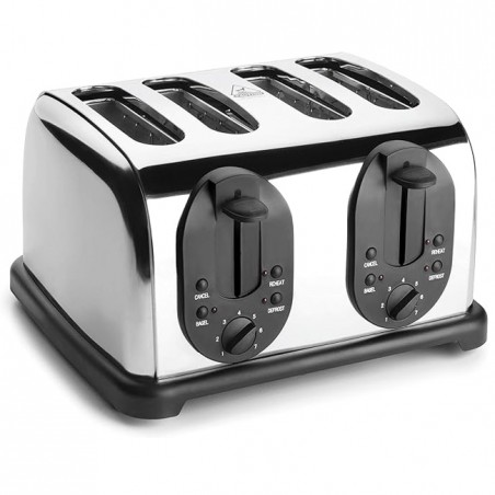 Curve stainless steel toaster, 2 slots, 850-1000W power