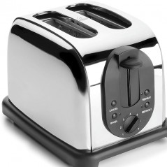 Curve stainless steel toaster, 2 slots, 850-1000W power