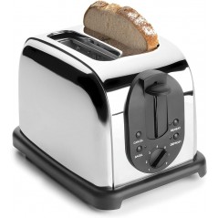 Toaster made of Curve stainless steel, 2 slots, Power 850-1000W