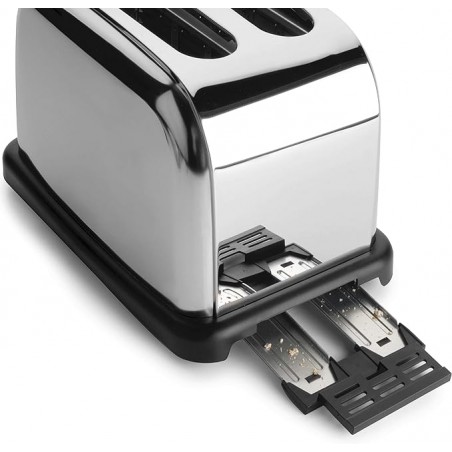 Curve Edelstahl-Toaster, 2 Schlitze, 850-1000W Leistung