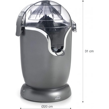 Espremedor elétrico, totalmente automático, espreme todos os tipos de frutas cítricas: laranjas, limões, limas, sem BPA, 400 ml