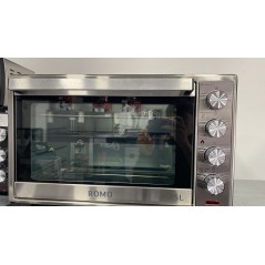 Forno elétrico convencional de bancada de 45 L com torradeira. 2000 W. Temperatura de até 230 °C, timer de 60 minutos, aço.