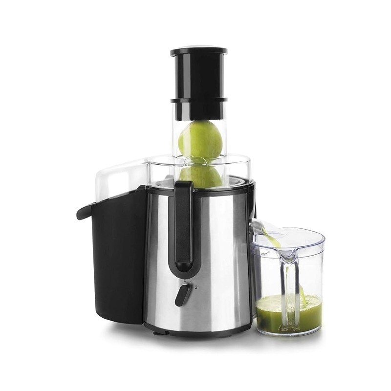 Frullatore per frutta, in acciaio inox, potenza 850W, 2 litri, colore nero