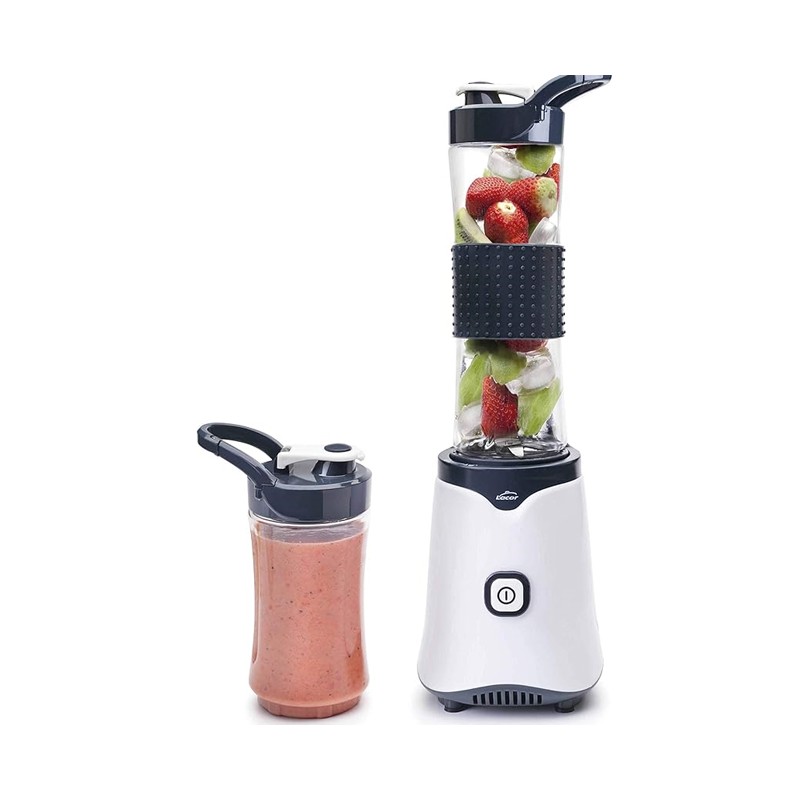 „Personal Blender“ Persönlicher Mix & Go-Mixer, Leistung 350 W mit 2 300/600-ml-Behältern, weiße Farbe „Personal Blender“ Persönlicher Mix & Go-Mixer, Leistung 350 W mit 2 300/600-ml-Behältern, weiße Farbe