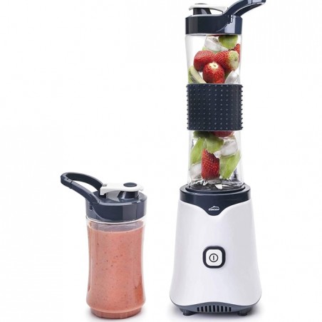 Frullatore personale Mix & Go 'Personal Blender', potenza 350 W con 2 contenitori da 300/600 ml, bianco