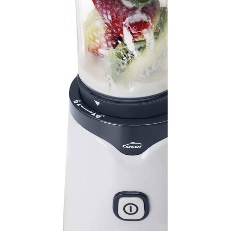 Frullatore personale Mix & Go 'Personal Blender', potenza 350 W con 2 contenitori da 300/600 ml, bianco