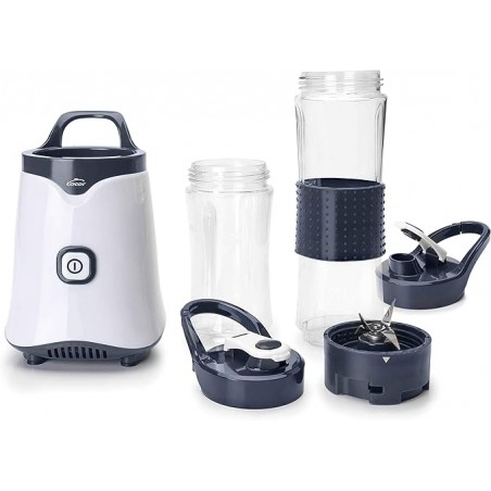 „Personal Blender“ Mix & Go Personal Blender, 350 W Leistung mit 2 300/600 ml-Behältern, Weiß