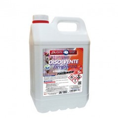 Solvant de nettoyage 5 litres, utilisé pour nettoyer les outils utilisés dans les systèmes de peinture ou de vernissage