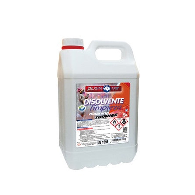 Solvant de nettoyage 5 litres, utilisé pour nettoyer les outils utilisés dans les systèmes de peinture ou de vernissage