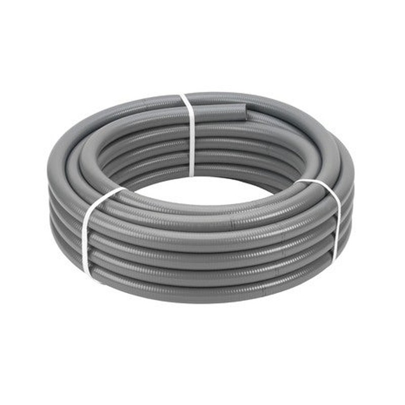 Tuyau flexible en PVC Hydrotube gris, 20 mm extérieur, 5 mètres