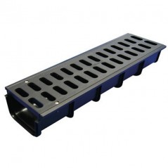 Canaletta di drenaggio con griglia in polipropilene, Dimensioni 50x13x7,2 cm