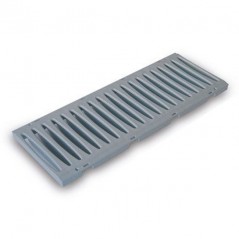 Floor evacuation grille, made of reinforced polypropylene with ultraviolet protection, measures 50x13cm
