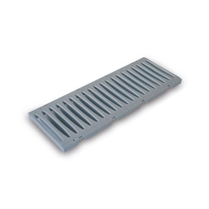 Grade de evacuação de piso 50x13cm, transitável, em polipropileno reforçado com proteção UV