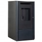 Thelma 6.5 KW pellet stove. Superior efficiency and design with a heated surface, Black