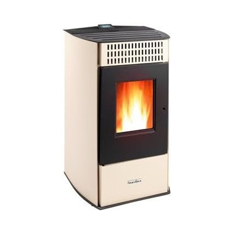 Poêle à granulés Starclima Venus 10,1 KW. Efficacité et design supérieurs avec une surface chauffée, Blanc