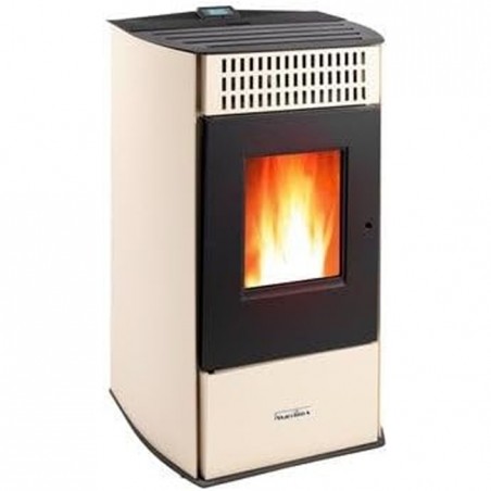 Poêle à granulés Starclima Venus 10,1 KW. Efficacité et design supérieurs avec une surface chauffée, Blanc