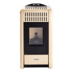 Starclima Venus 10,1 KW Pelletofen. Überragende Effizienz und Design mit beheizter Oberfläche, Weiß	