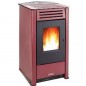 Poêle à granulés Ferroli Omega 10 KW. Efficacité et design supérieurs avec une surface chauffée, Rouge