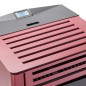 Ferroli Omega 10 KW pellet stove. Superior efficiency and design with a heated surface, Red Ferroli Omega 10 KW pellet stove. Superior efficiency and design with a heated surface, Red