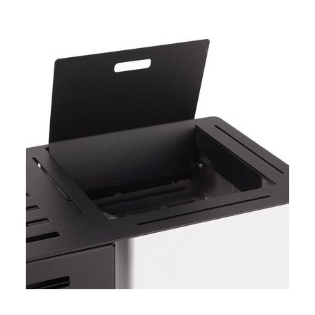 Ferroli Atlas 9 KW pellet stove. Superior efficiency and design with a heated surface. White.