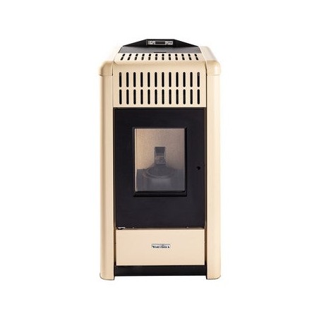 Starclima Tierra 10 KW Pelletofen. Überlegene Effizienz und Design mit beheizter Oberfläche, Erdfarbe	