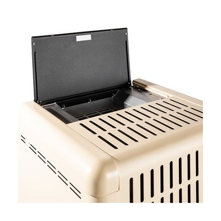 Pelletofen Starclima Tierra 10 KW. Überlegene Effizienz und Design mit beheizter Oberfläche. Farbe Tierra.