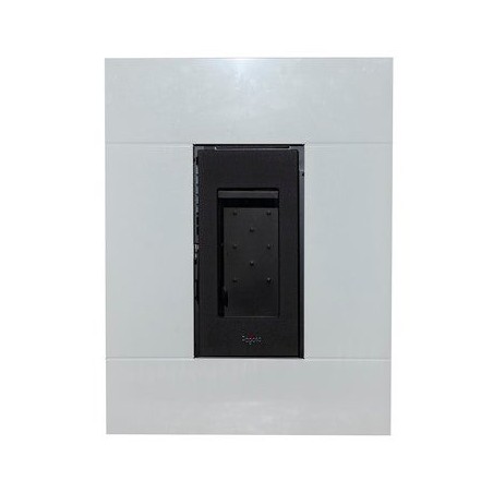 Pelletofen Pegaso Table 7,7 KW. Überlegene Effizienz und Design mit beheizter Oberfläche. Weiß.