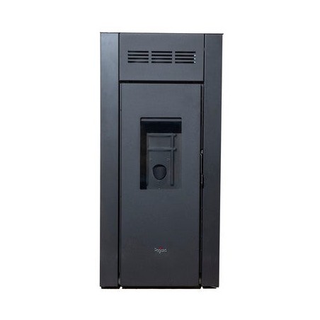 Pegaso Elane 9 KW Pelletofen. Überlegene Effizienz und Design mit beheizter Oberfläche, Schwarz	