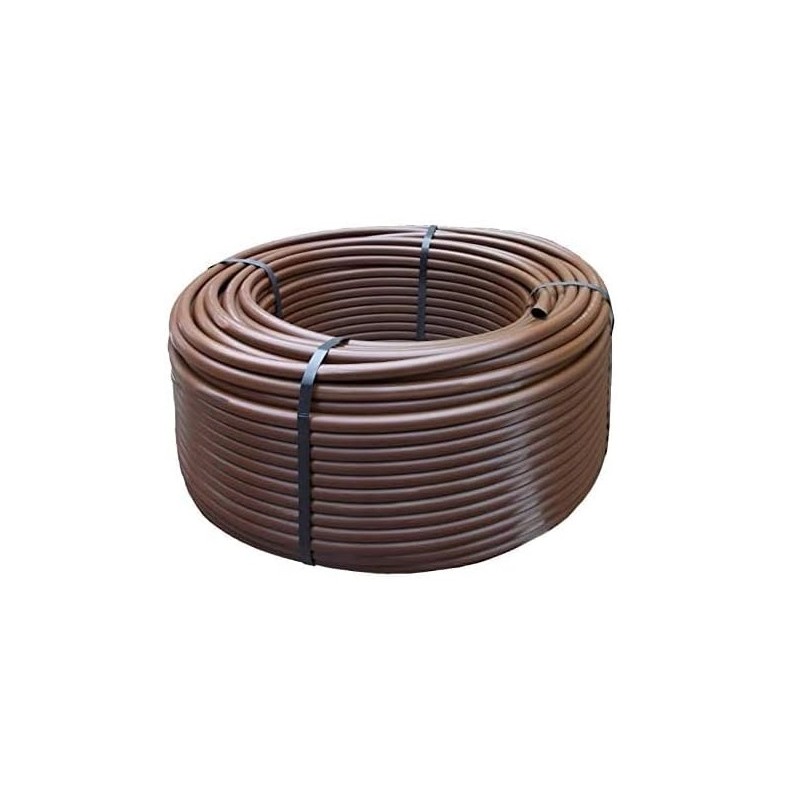 Tuberia polietileno 16 mm 400 metros marron sin goteros para riego por goteo