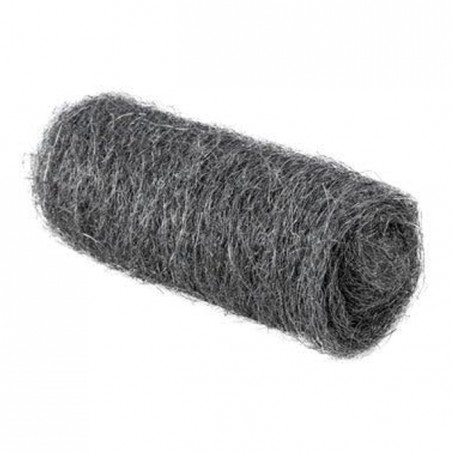 Pack 10 Rollos lana de acero 7x4 cm, Conjunto de fibras de acero finas y blandas para limpiar las tuberías y empalmes de cobre
