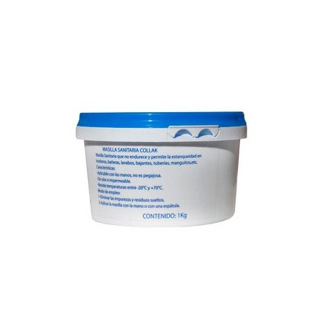 Massa sanitária à base de látex com aditivos como carga, 1 quilo