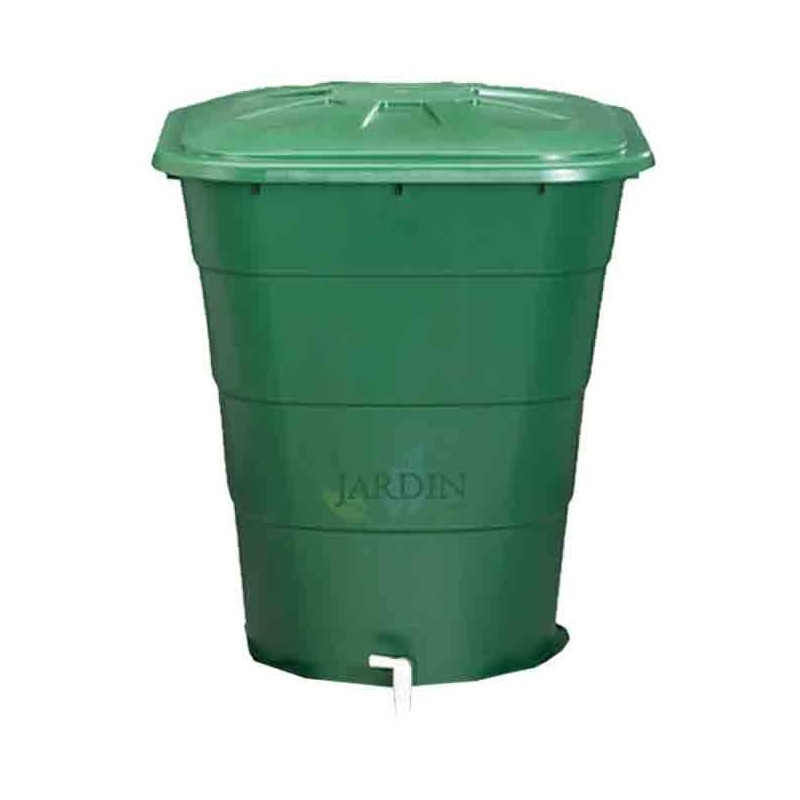 Wassertank aus Polypropylen 200 L. Regenwasserspeicher 70x70x80 cm mit Wasserhahn, grün Wassertank aus Polypropylen 200 L. Regenwasserspeicher 70x70x80 cm mit Wasserhahn, grün
