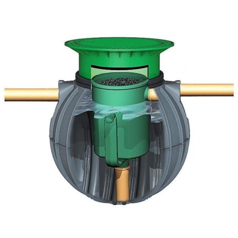 Septic tank with filter, 600 liters, 1 to 2 inhabitants