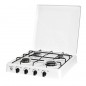 Gas stove, white enameled finish, 4 burners with black enameled burners, burners: 740W, 1400W, 1400W and 1900W Gas stove, white enameled finish, 4 burners with black enameled burners, burners: 740W, 1400W, 1400W and 1900W