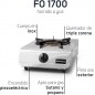 Cuisinière à gaz, couleur noire, acier inoxydable, possibilité d'utiliser du gaz butane ou propane, brûleur 4,3 Kw Cuisinière à gaz, couleur noire, acier inoxydable, possibilité d'utiliser du gaz butane ou propane, brûleur 4,3 Kw