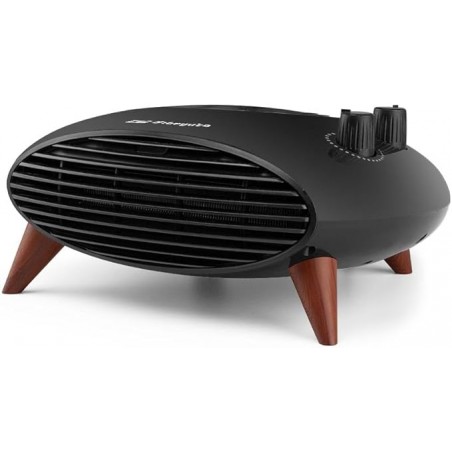 Aquecedor de design puro. Seletor giratório de 3 posições. Função de ventilador de ar frio. Potência: 1000W-2000W