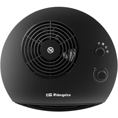 Stufa di design puro. Selettore rotante a 3 posizioni. Funzione ventola aria fredda. Riscaldamento: 1000W-2000W.