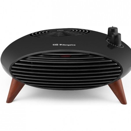 Aquecedor de design puro. Seletor giratório de 3 posições. Função de ventilador de ar frio. Potência: 1000W-2000W