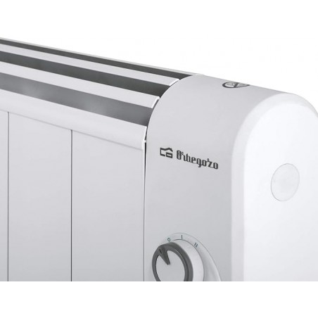 Emissor térmico sem óleo, 3 elementos, 500 W, 2 níveis de potência, branco