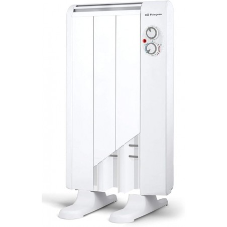 Emissor térmico sem óleo, 3 elementos, 500 W, 2 níveis de potência, branco