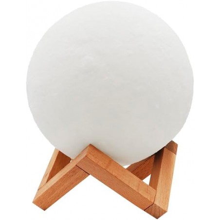 Thulos 3D Moon Lamp, 15 cm. Changes colors by touch, with fixed or changing light.