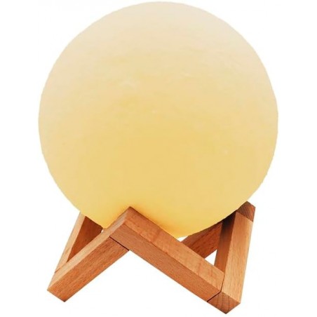 Thulos 3D Moon Lamp, 15 cm. Changes colors by touch, with fixed or changing light