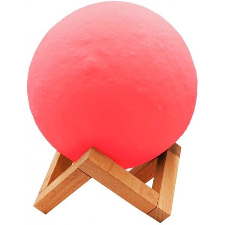 Thulos 3D Moon Lamp, 15 cm. Changes colors by touch, with fixed or changing light.
