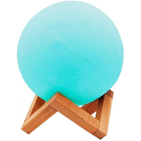 Thulos 3D Moon Lamp, 15 cm. Changes colors by touch, with fixed or changing light.